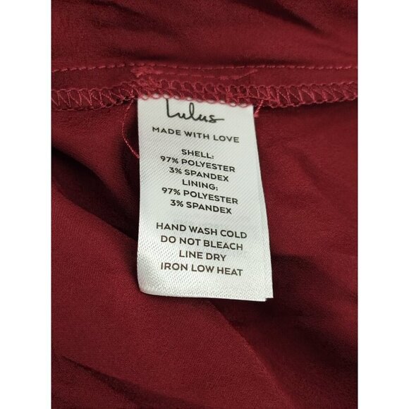 Lulus Women's Enviable Charm Off the Shoulder Red Mini Dress Size L - Picture 5 of 10